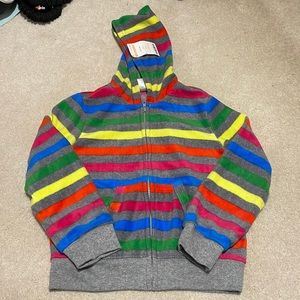 Gymboree Girls rainbow zip up 7/8